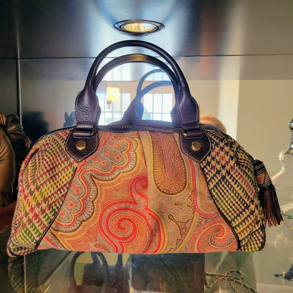 🌟``SOLD SOLD SOLD 🌟 ~~~ETRO Vintage Tapestry Satchel – - Picture 1 of 16